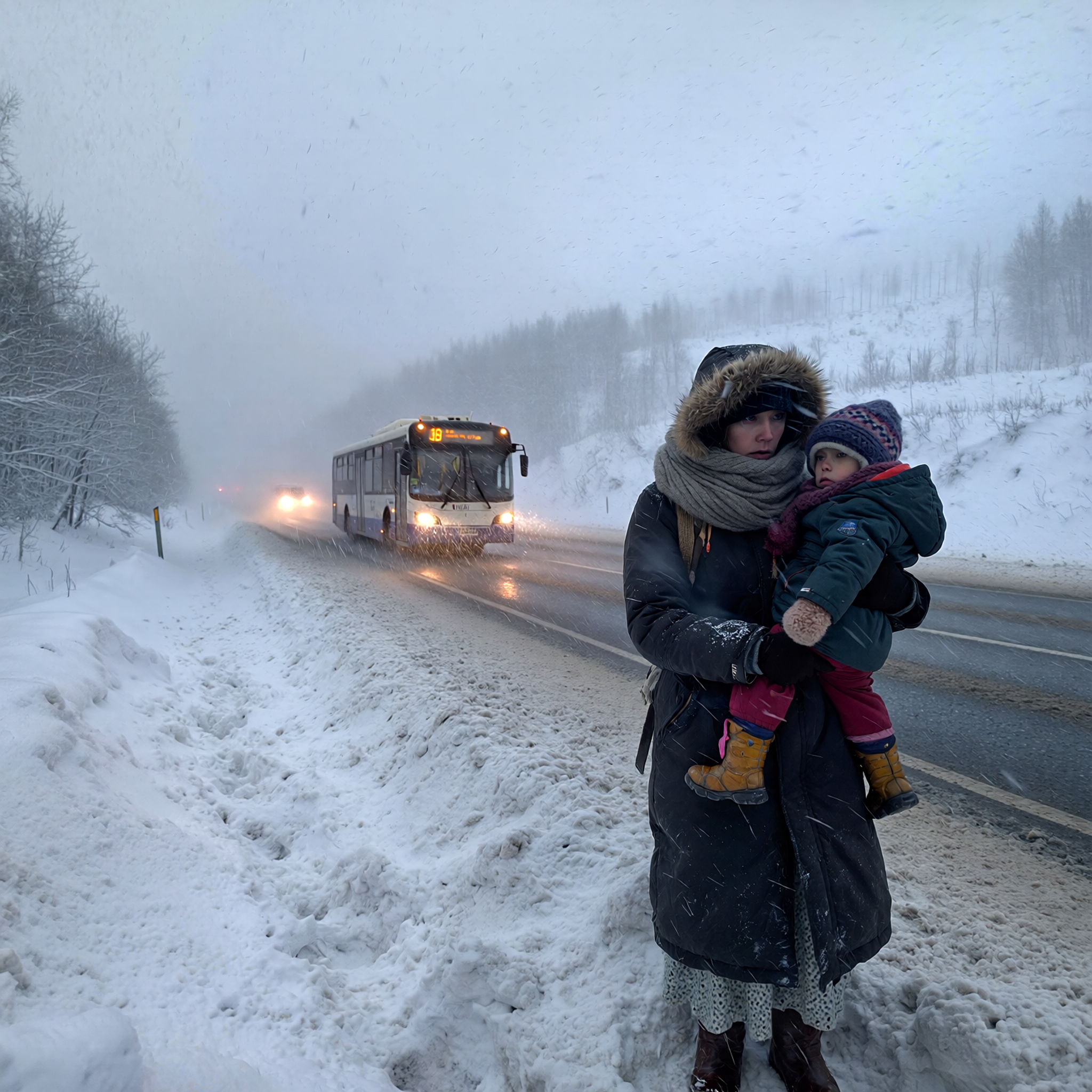 – ВИ ЧОГО ТУТ НА МОРОЗІ?..– СІДАЙТЕ… ЩО ВИГАДУЄТЕ? ДИТИНУ БУДЕТЕ МУЧИТИ?..– НУ Й ДИВНІ ЛЮДИ, – ПРОБУРЧАВ СОБІ ПІД НІС ОЛЕКСІЙ ПЕТРОВИЧ І ЗВИЧНО ЗМЕНШИВ ШВИДКІСТЬ.
