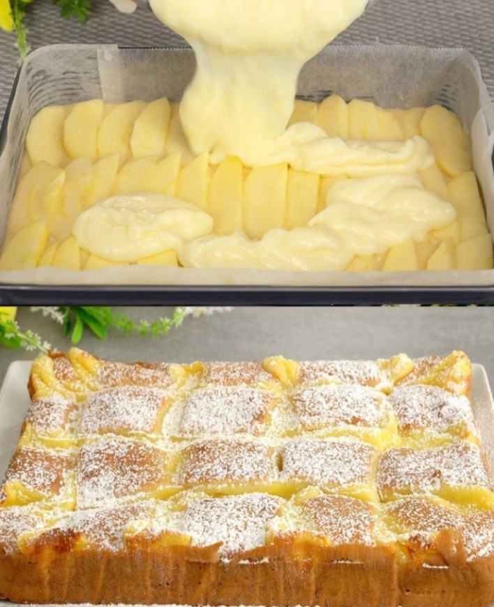 3 яблука, 3 яйця, склянка молока – легкий ароматний торт, який тане у роті!