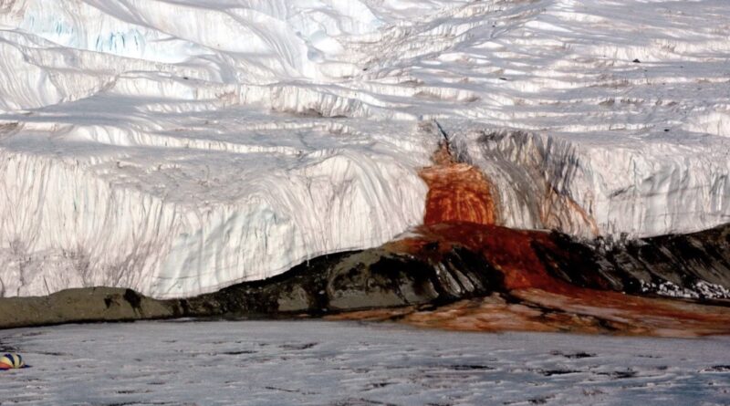 Червона вода з-під льоду: що приховує Кривавий водоспад Антарктиди