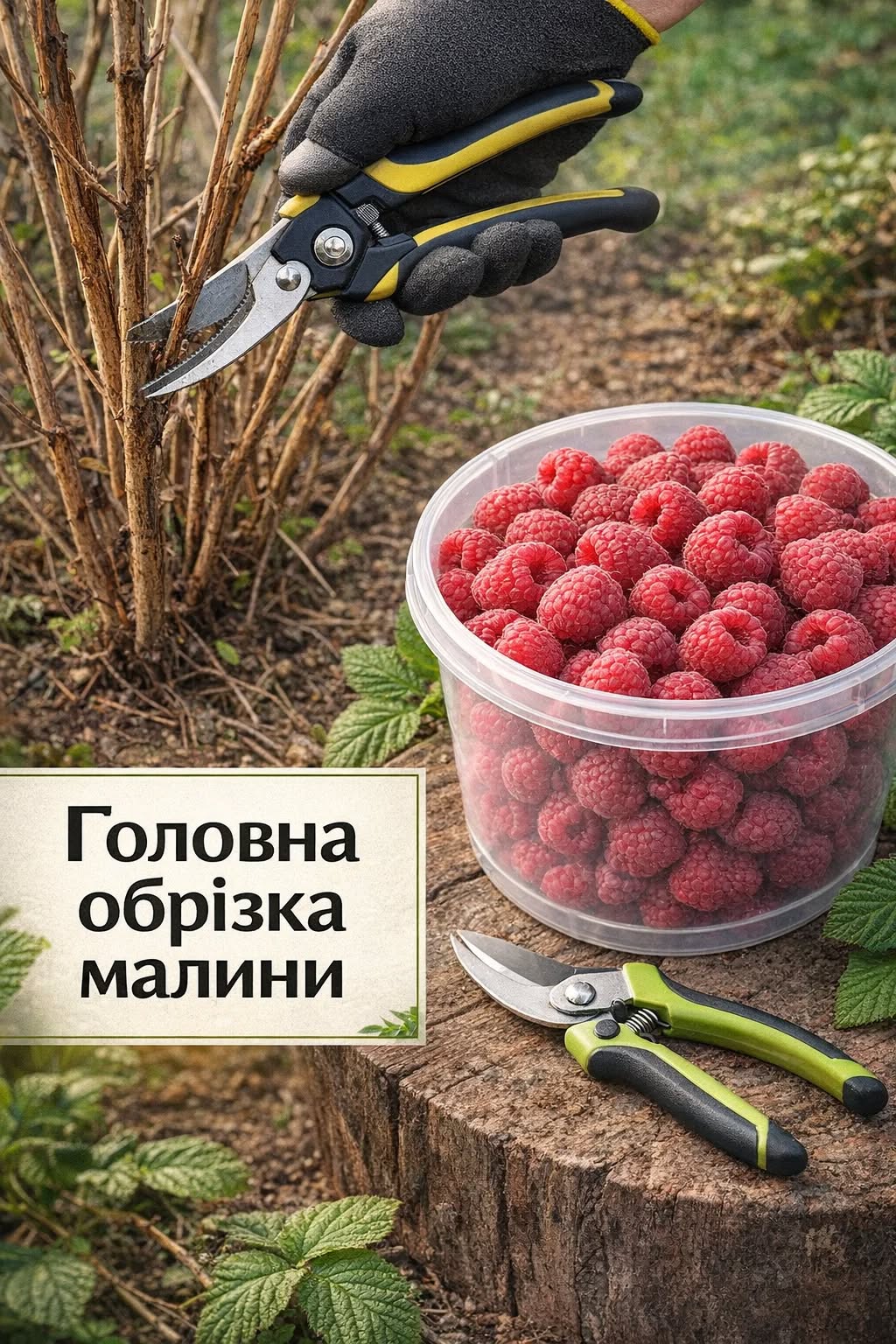 Як правильно обрізати малину навесні, щоб отримати щедрий урожай