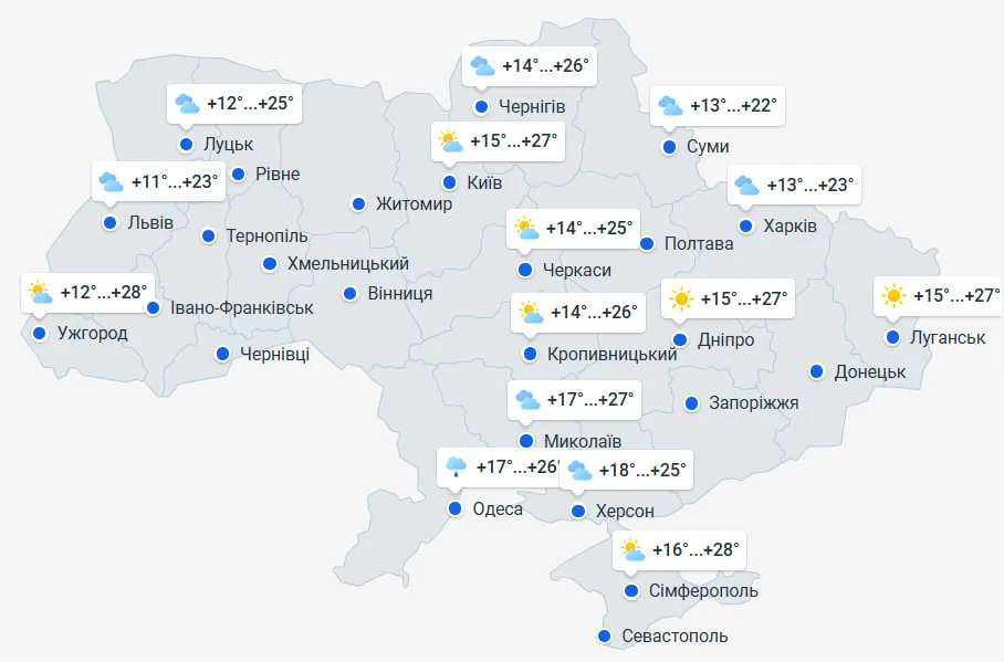 В Україну повернеться спека до +35 градусів: коли вщухнуть дощі та грози